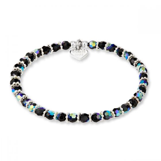 Annie Haak Shimmer Silver Bracelet - Jet Crystal B2169-17