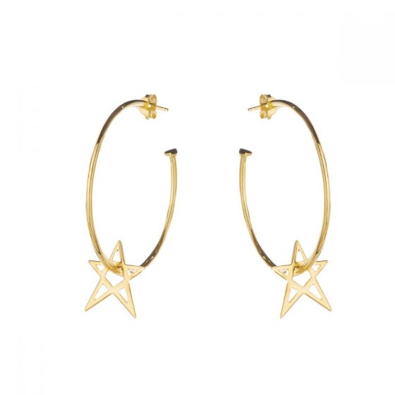 Annie Haak Star Hoop Gold Earrings E0166PR