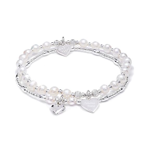 Annie Haak Tiara Dua Silver Charm Bracelet Set