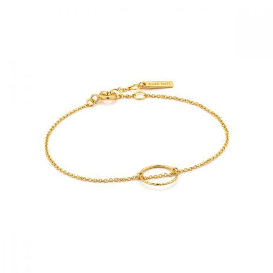 Anai Haie Twist Chain Circle Bracelet Gold B007-02G