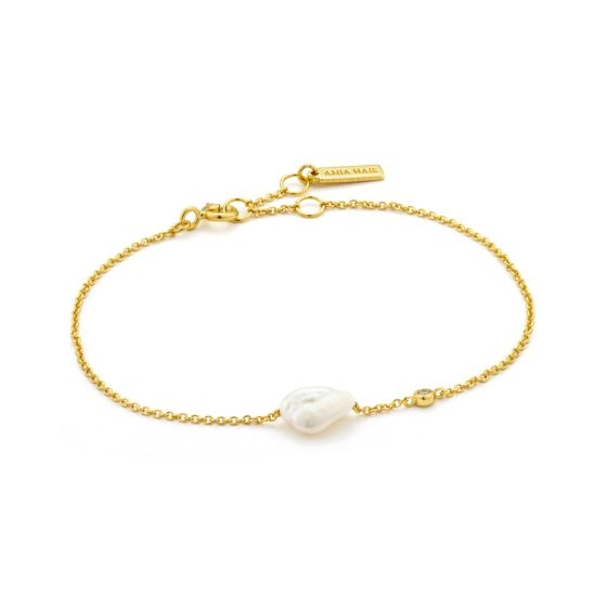Ania Haie Pearl Gold Bracelet B019-01G