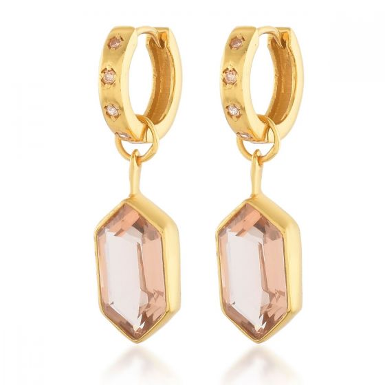 Shyla London Bardot Huggie Earrings - Champagne