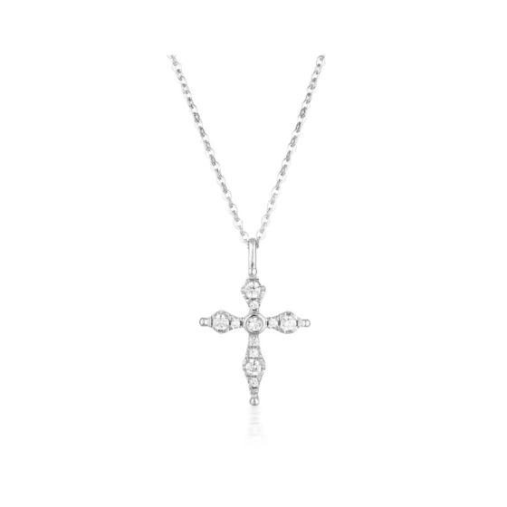 Georgini Bless Mini Cross Necklace - Silver