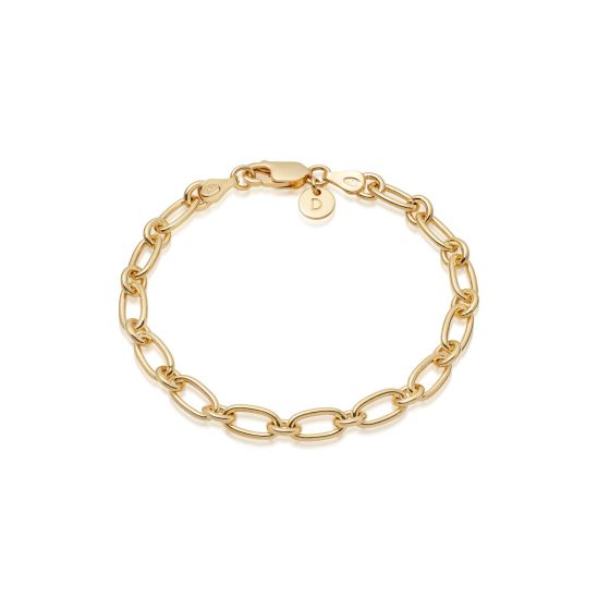 Daisy Stacked Linked Chain Bracelet - Gold BRB8004_GP