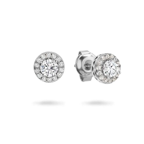 Georgini Petite White Zirconia Earrings - Silver - IE732W