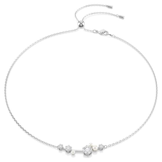 Swarovski Constella Necklace Crystal Pearl - White with Rhodium Plating 5705626