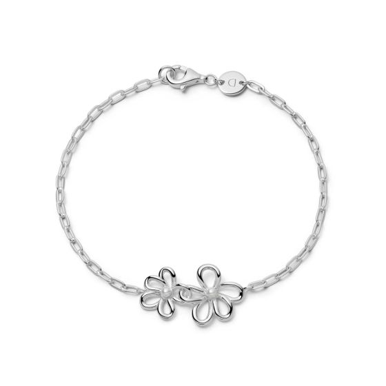 Daisy Bow Bracelet - Silver BPBR01_SLV