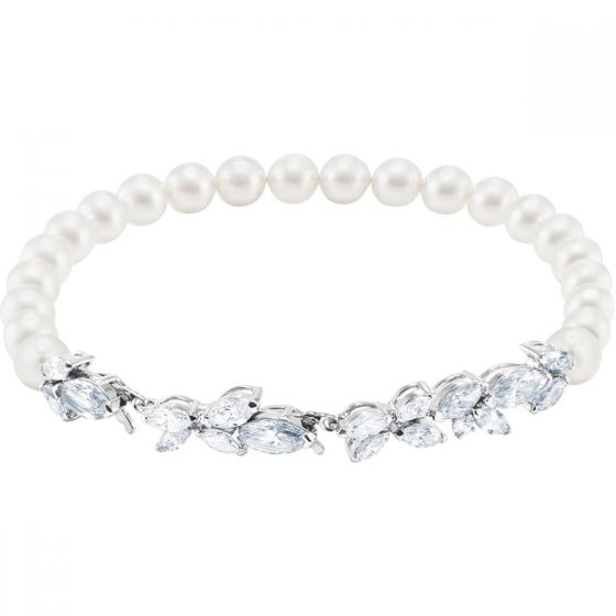Swarovski Louison Pearl Bracelet, White, Rhodium Plating 5422684