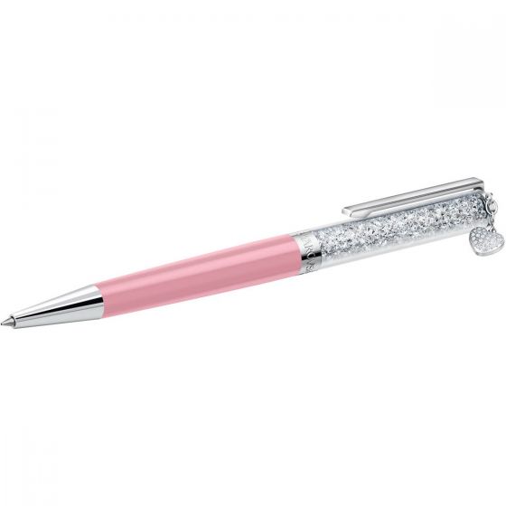 Swarovski Crystalline Heart Charm Ballpoint Pen, Pink 5451985