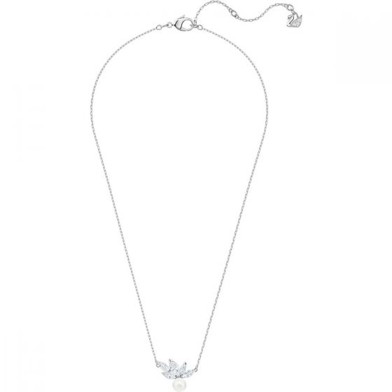Buy Swarovski Louison Pearl Pendant, White, Rhodium Plating Online