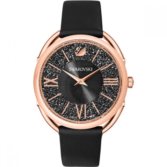 Swarovski Crystalline Glam  Watch, Leather Strap, Back, Rose Gold Tone 5452452