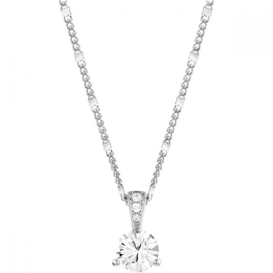 Swarovski Solitaire Pendant, White, Rhodium Plating 1800045