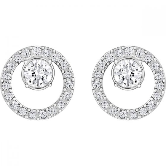 Bella pierced earrings white rhodium plating cheap