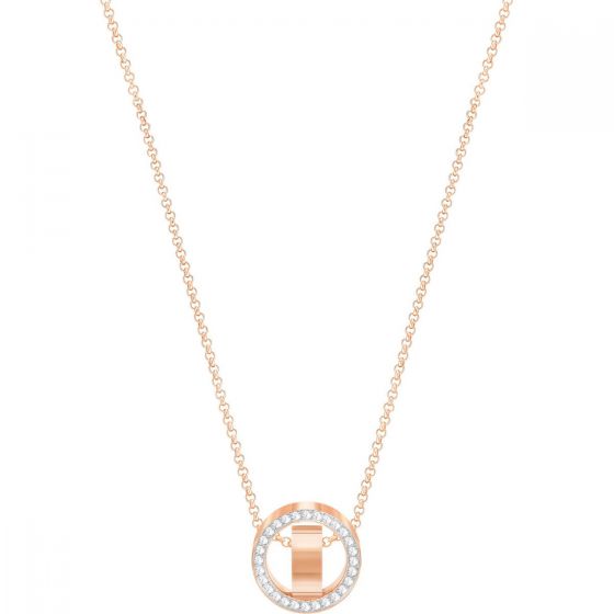 Swarovski Hollow Pendant, White, Rose Gold Plating 5289495