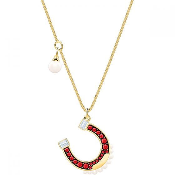Swarovski Lucky Goddess Horse Necklace, Multi-coloured, Gold Plating 5464197