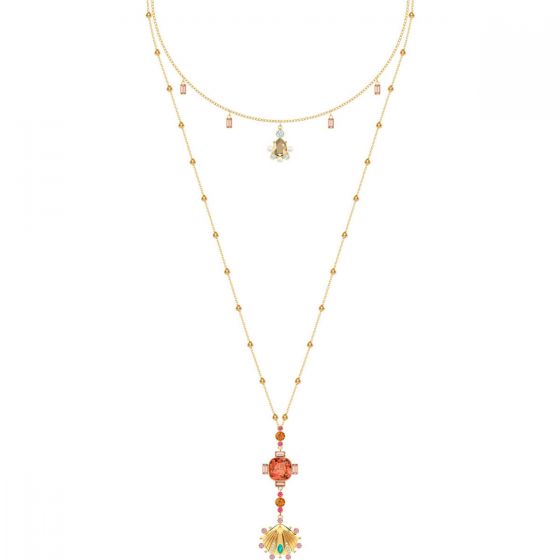 Swarovski Lucky Goddess Necklace, Multi-Coloured, Gold Plating 5451303