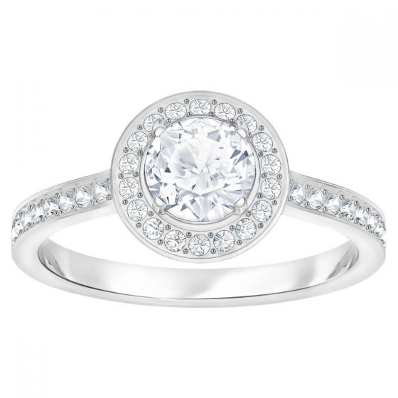 Buy Swarovski Attract Light Round Ring White Rhodium Plating Online