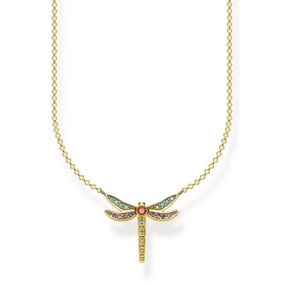 Thomas Sabo Necklace, Dragonfly Small, Yellow Gold Plating KE1837-974-7