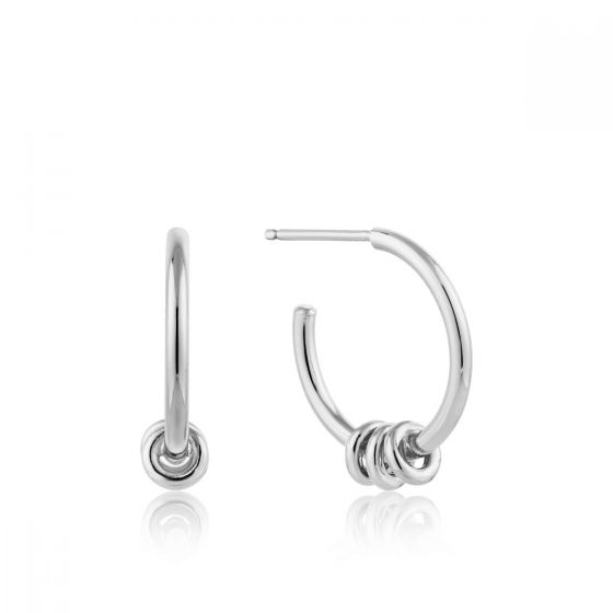 Ania Haie Modern Hoop Earrings Silver E002-05H