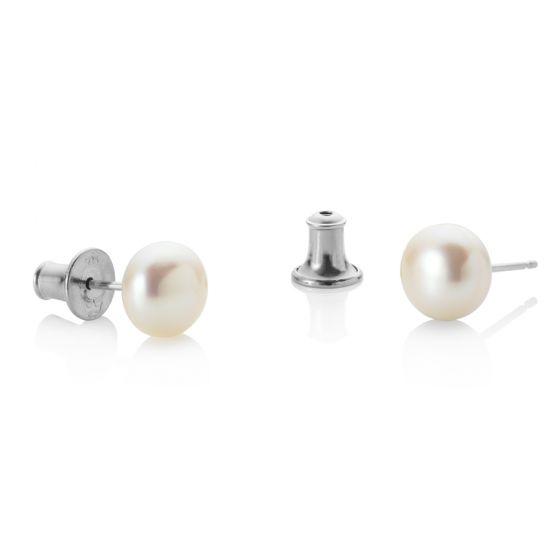 Jersey Pearl 8.0-8.5MM Pearl Studs E8WHITE