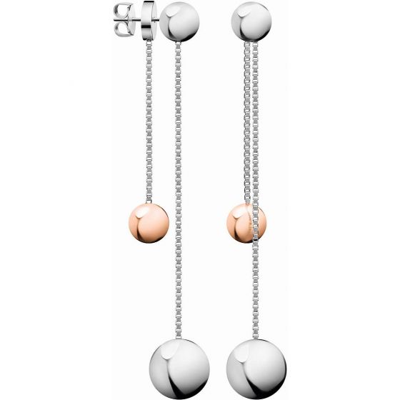 Calvin Klein Unpaired Silver and Rose Gold Earrings