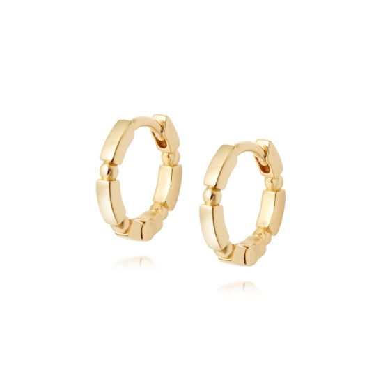 Daisy Stacked Huggie Hoop Earrings - Gold EB8008_GP