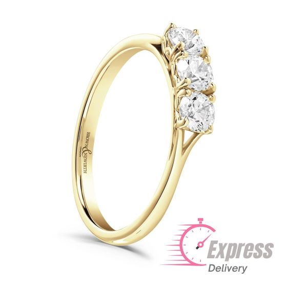 Brown & Newirth 'Heather' Gold Trilogy Engagement Ring