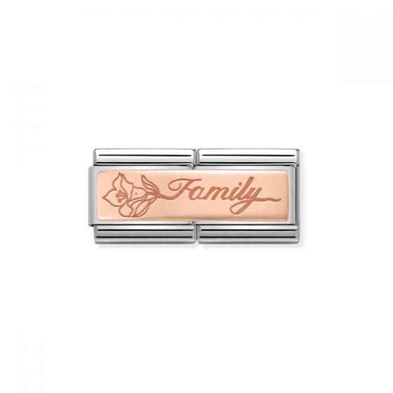 Nomination Classic Double Link Family Charm - Rose Gold - 430710/17