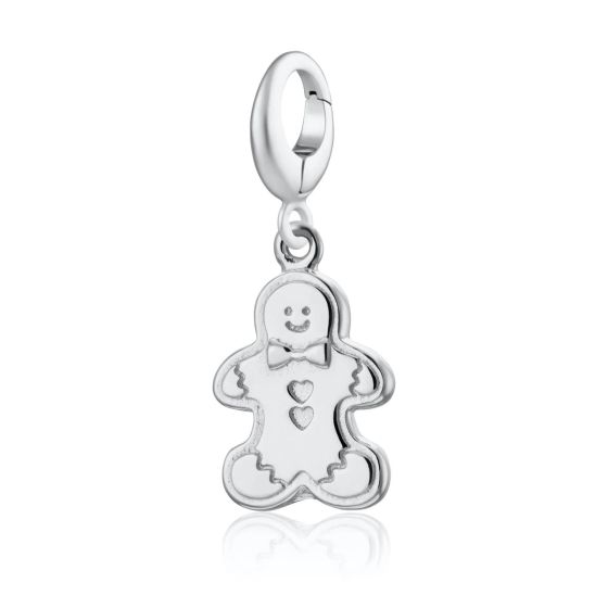 Lily Charmed Ginger Bread Man Charm Silver - item number CSGB