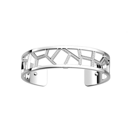 Les Georgettes Girafe 14mm Silver and Zirconia Bangle