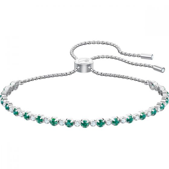 Swarovski Subtle Bracelet, Green, Rhodium Plating 5465355