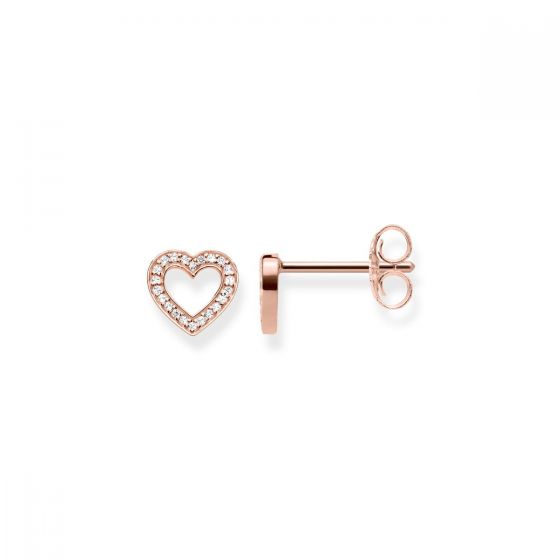 Thomas Sabo Glam and Soul 'Heart Large' Ear Studs, Rose H1945-416-14