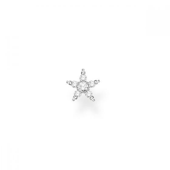 Thomas Sabo Single Earring - White Stone Star in Silver H2134-051-14