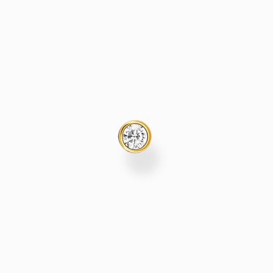 Thomas Sabo Single Gold Stud with White Zirconia - H2136-414-14