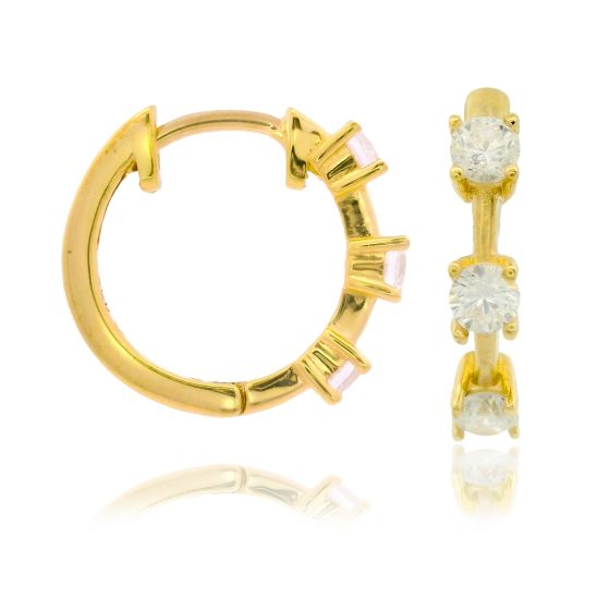 Georgini Chic Noel Trilogy Hoop Earrings - Gold. Item code: IE1042G