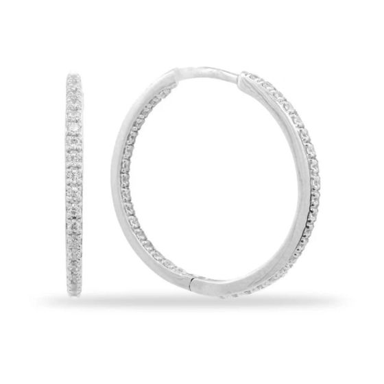 Georgini Elegant Essentials 25mm Silver Hoop Earrings. Item code IE1207W.