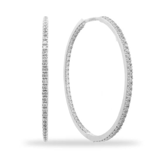 Georgini Elegant Essentials 40mm Silver Hoop Earrings. Item code IE1208W.