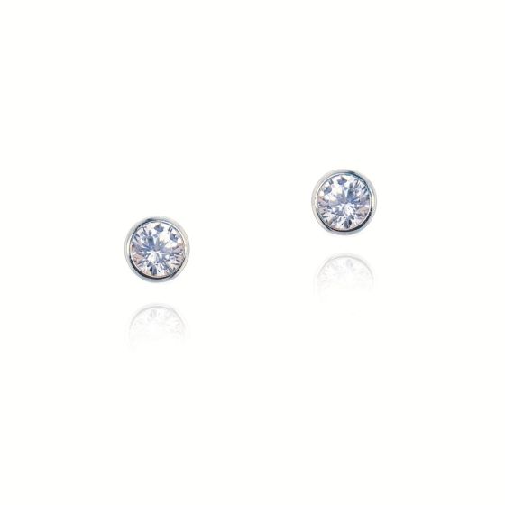 Sarah Alexander Instinct Classic Silver Zirconia Stud Earrings