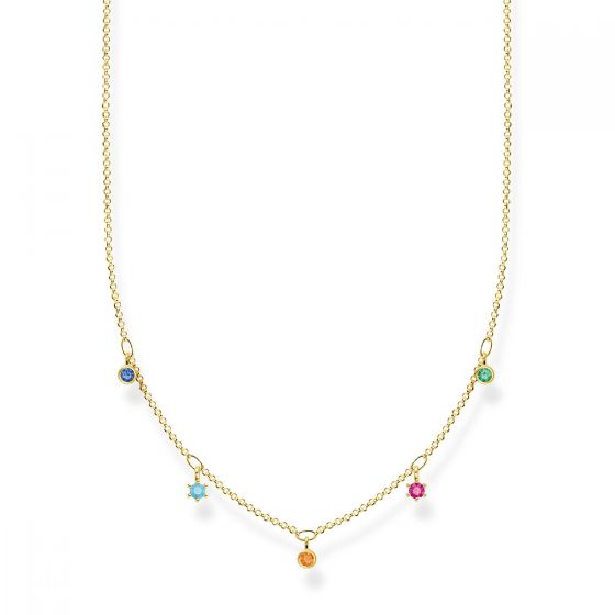 Thomas Sabo Colourful Stones Drop Necklace KE2071-488-7