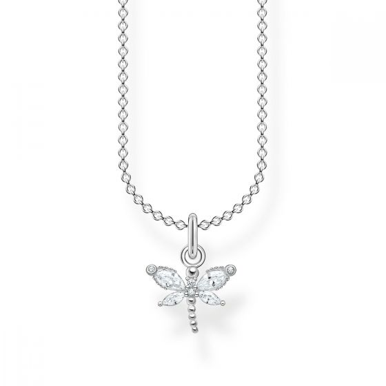 Thomas Sabo Dragonfly Necklace with White Stones in Silver KE2097-051-14-L45V