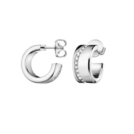 Calvin Klein Hook Stainless Steel and Zirconia Earrings KJ06ME200100
