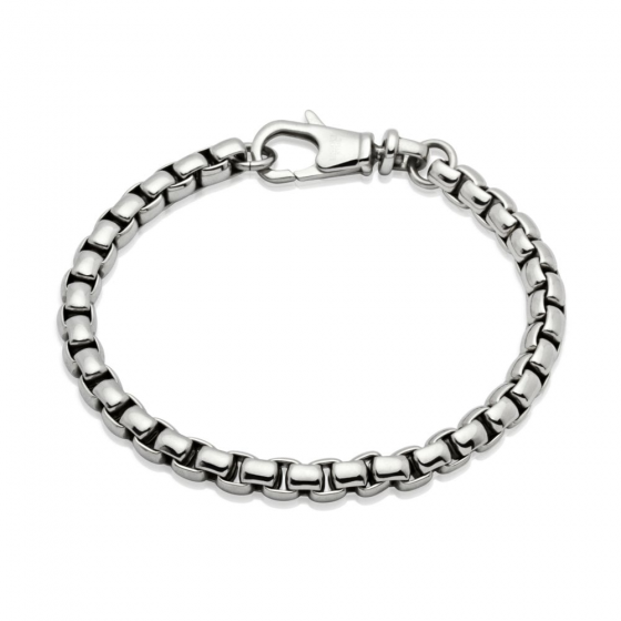 Unique and Co Men's Stainless Steel Bracelet, Chain Linked