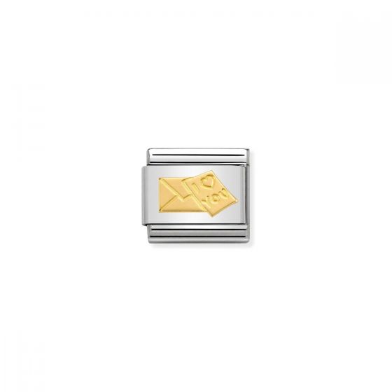 Nomination Classic Envelope and Letter Charm - 18k Gold - 030162/26