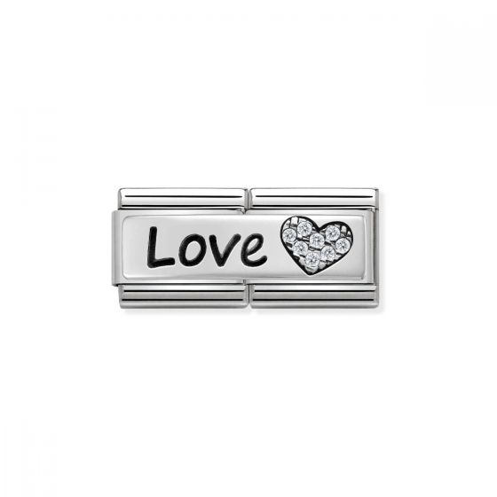Nomination Classic Double Link Love Charm - Silver - 330731/05