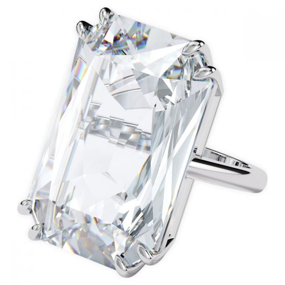 Buy Swarovski Mesmera Oversized Cocktail Ring White with Rhodium Plating Online
