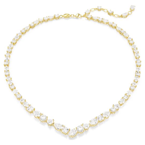 Swarovski Mesmera Necklace Mixed Cuts - White with Gold Tone Plating. Item code 5743826.