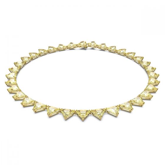 Swarovski Millenia Necklace Triangle - Yellow with Gold Tone Plating 5599487