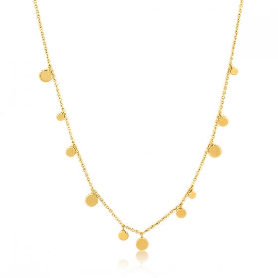 Ania Haie Geometry Mixed Discs Necklace - Gold