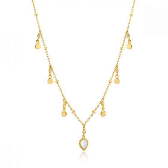 Ania Haie Dream Drop Discs Necklace, Gold N016-02G