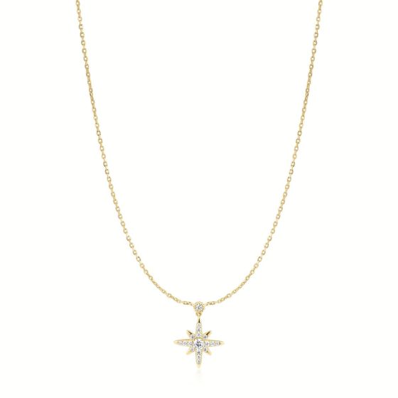 Ania Haie Sparkling Nova Star Gold Necklace. Item code N071-05G.